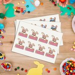 Etiquettes autocollantes personnalisées avec nom pour le chapeau de lapin de Pâques Décoration de la fête de Pâques Favors pour les enfants