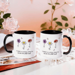 Personalized Crystal Birth Flower 11 oz 15 oz Mug with Name Daily Use Birthday Gift for Friends Best Friends