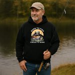 Personlig Humoristisk Text Fiskmönster T-shirt Sweatshirt Hoodie med Namn Dagligt Bruk Födelsedag Fars Dag Present till Pappa Fiskeälskare
