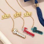 Personalized Glitter Name Year Graduation Cap Charm Tassel Decoration 2026 Graduation Gift for Graduates Classmates