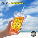 Bicchiere in acrilico personalizzato da 16 oz con nome e coperchio Regalo di compleanno per gli amici Callie × Marsupilami®