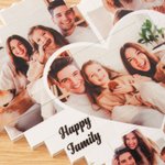 Personliga foton Collage Hjärtformade byggstenar Pussel med namn Heminredning Födelsedag Jubileum Present till familj Vänner