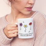Personalized Crystal Birth Flower 11 oz 15 oz Mug with Name Daily Use Birthday Gift for Friends Best Friends