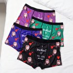 Personalisierte Gesichtsfoto Boxershorts mit Liebe-Herzen I Sucked It So Its Mine Herrenunterwäsche Valentinstag Geburtstag Geschenk