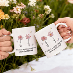 Personalized Crystal Birth Flower 11 oz 15 oz Mug with Name Daily Use Birthday Gift for Friends Best Friends