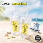 Bicchiere in acrilico personalizzato da 16 oz con nome e coperchio Regalo di compleanno per gli amici Callie × Marsupilami®