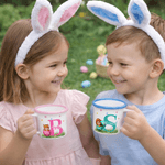 Tasse en émail avec nom et initiales personnalisée Multicolore Mute Animal Easter Egg 12 oz Easter Party Gift for Boys Girls