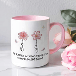 Personalized Crystal Birth Flower 11 oz 15 oz Mug with Name Daily Use Birthday Gift for Friends Best Friends