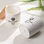 Vaso per piante in ceramica personalizzato con base in legno Regalo di cordoglio per chi ama gli animali domestici