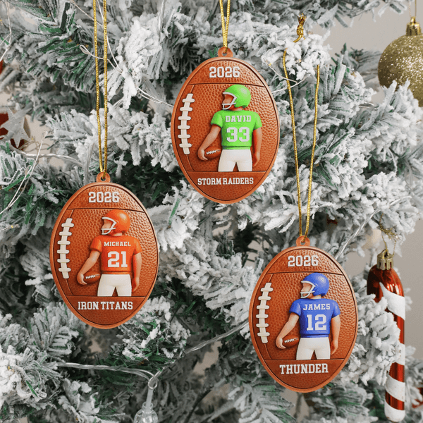Personalised Football Player Acrylic Keychain with Name and Number Team Club Gift for Football Players