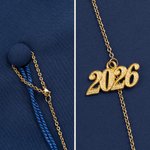 Personalized Glitter Name Year Graduation Cap Charm Tassel Decoration 2026 Graduation Gift for Graduates Classmates