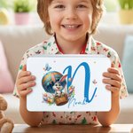 Huevos de Pascua personalizados Huevos de Pascua de conejo Caja de metal para guardar galletas con nombre e inicial Regalo de Pascua para la familia y los niños