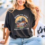 Personlig Humoristisk Text Fiskmönster T-shirt Sweatshirt Hoodie med Namn Dagligt Bruk Födelsedag Fars Dag Present till Pappa Fiskeälskare