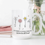 Personalized Crystal Birth Flower 11 oz 15 oz Mug with Name Daily Use Birthday Gift for Friends Best Friends