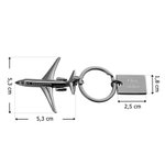 Personalisierter Flugzeug Schlüsselanhänger mit Gravuren oder Handschriften Twin Engine Jet Reise Beförderung Geschenk für Piloten Aviation-Liebhaber