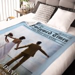 Couverture douce avec textes et noms Décoration d'intérieur Mariage Saint-Valentin Cadeau pour les couples