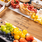 Personalised Engraved Name Text Marble 11 Pcs Chopping Board Coaster Set with Ceramic Bowl Birth Wedding Mother's Day Gift for Family Friend