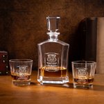 Personalised Vintage Wreath Retired Whiskey Decanter with Engraved Year Retirement Birthday Anniversary Gift for Men Whiskey Lovers