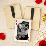 Personalised Wooden Couple Photo Frame Car Visor Clip with Initals and Text Car Accessories Birthday Anniversary Valentine's Day Gift for Couple