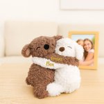 A Hug for My Cutie Love - Personalised Scented Stuffed Bear Puppy Plush Toy Birthday Wedding Anniversary Valentine's Day Gift