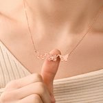 Personalised Birth Butterfly Necklace Dainty Jewellery Daily Use Anniversary Birthday Gift for Woman Mom