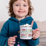 Personalized Christmas Repeating Name Enamel Mug Camp Mug