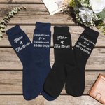 Calzini speciali personalizzati per una passeggiata speciale Calzini da uomo con data Regalo di nozze per il padre della sposa