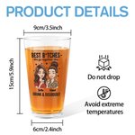 Personalisierte Freunde Cartoon Charakter Bierglas mit Namen täglichen Gebrauch Geburtstag Geschenk für Freunde Bestie