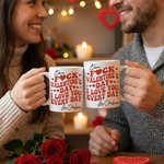 Personalized F*ck I Love You Every Day 11 oz 15 oz Ceramic Coffee Mug with Name Fun Daily Use Valentine's Day Gift for Her Him