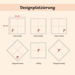 Personalisierte Serviette aus Leinen mit Peter Hase Blumenbogen Blumenkranz-Schleife Namen Initiale Tischdeko Ostern Geschenk für Familie Freunde