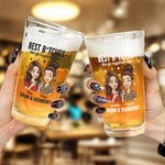 Personalisierte Freunde Cartoon Charakter Bierglas mit Namen täglichen Gebrauch Geburtstag Geschenk für Freunde Bestie