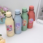 Personalisierte 550 ml Aquarell Blumen Stil Wasserflasche mit Auslaufsicherem Verschluss Trageschlaufe Geburtstag Geschenk für Freunde Familie