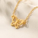 Personalised Birth Butterfly Necklace Dainty Jewellery Daily Use Anniversary Birthday Gift for Woman Mom