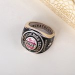 Anillo de sello de graduación personalizado con piedra de nacimiento y zodiaco nombre y texto grabados regalo de recuerdo para graduados