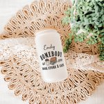 Personalisierte Homebody Book Store & Cafe Name 20 oz Glasbecher mit Deckel und Strohhalm Book Club Geburtstagsgeschenk für Bücherwürmer