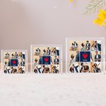 Te amo en cada momento - Placa acrílica cuadrada personalizada con collage de 8 fotos - Regalo de San Valentín y aniversario