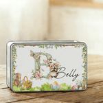Boîte à biscuits de Pâques personnalisée avec nom et initiales Cadeau de Pâques pour enfants