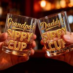 Personalized Golden Letter XX's Sippy Cup 10 oz Old Fashioned  Rock Whiskey Glass Birthday Gift for Man Bartender Whiskey Enthusiast