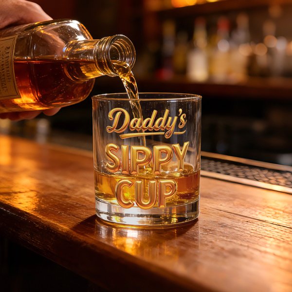 Personalised Golden Letter XX's Sippy Cup 10 oz Old Fashioned  Rock Whiskey Glass Birthday Gift for Man Bartender Whiskey Enthusiast