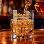 Personalized Golden Letter XX's Sippy Cup 10 oz Old Fashioned  Rock Whiskey Glass Birthday Gift for Man Bartender Whiskey Enthusiast