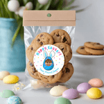 Set de 2 étiquettes autocollantes imperméables avec nom et photo pour les oeufs de lapin décorés pour la fête de Pâques pour la famille et les enfants