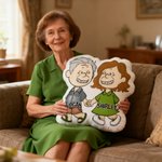 Personalised Romantic Cartoon Couple Die-Cut Soft Cushion with Names Home Decor Valentine's Day Anniversary Gift for Couple