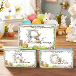 Boîte à biscuits de Pâques personnalisée avec nom et initiales Cadeau de Pâques pour enfants