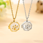 Personalised Pet Paw Print Pet Photo Necklace Birthday Memorial Gift for Pet Lovers Owners
