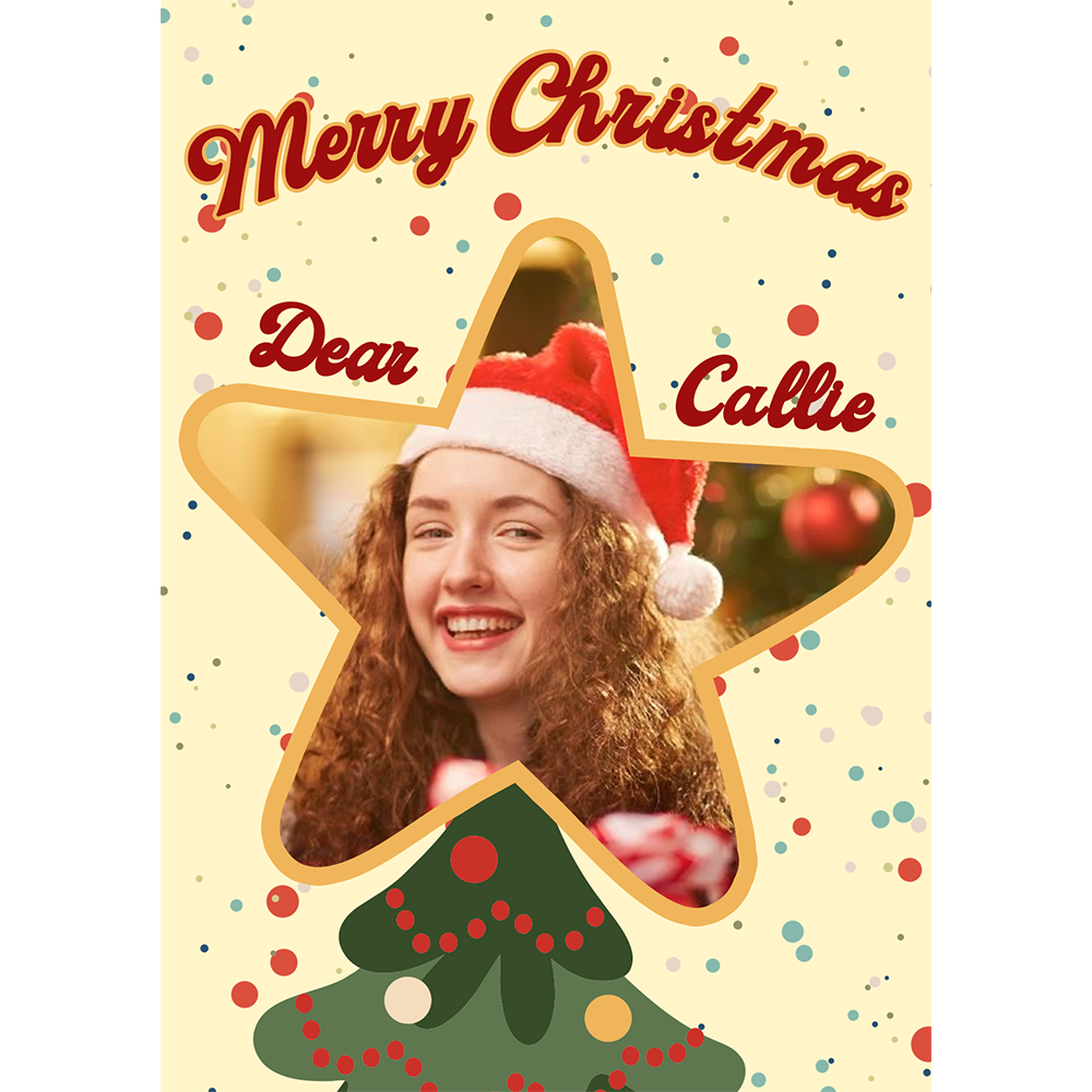 Star Frame Photo Christmas Ecard