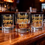 Personalized Golden Letter XX's Sippy Cup 10 oz Old Fashioned  Rock Whiskey Glass Birthday Gift for Man Bartender Whiskey Enthusiast