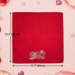 Personalized Heart Envelope 100% Cotton Red Napkin with Name Table Decor Valentine's Day Anniversary Gift for Girlfriends Couples