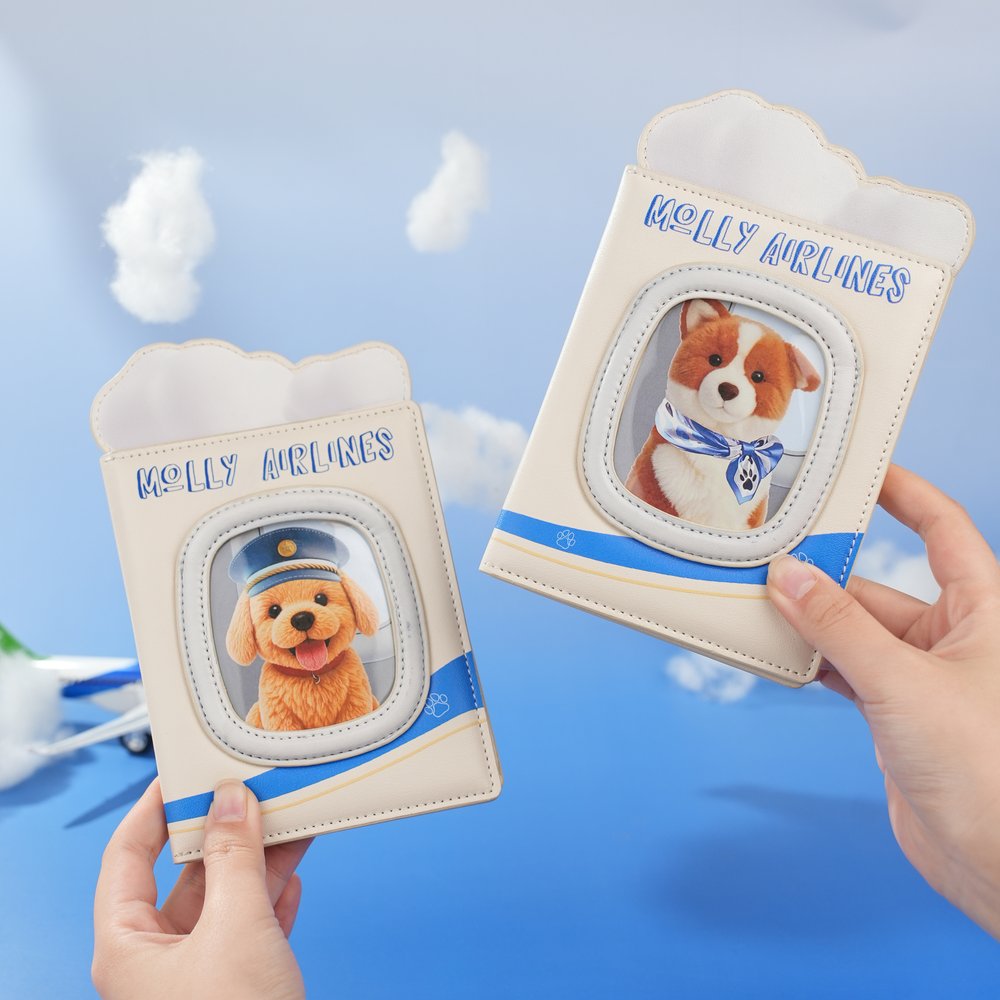 Travel with Your Pet - Personalized Pet Photo PU Leather Passport Holder with Name - Gift for Pet Lover Traveler 3