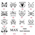 Gepersonaliseerd Meerkleurig Golfclub Ontwerp Golfbal & Teehouder Leren Etui met Naam Riemclip Draagbare Sportaccessoires Cadeau voor Golfspelers