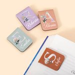 Segnalibro magnetico personalizzato in pelle PU con nome ed effetto perla, ideale per uso quotidiano - Regalo di compleanno per amanti dei libri